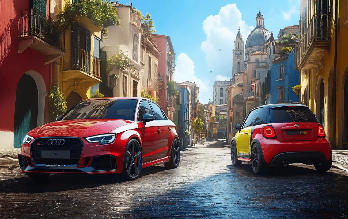 Comparatif Audi RS3 Fiat 500 Abarth : Performance et Caractéristiques Dévoilées
